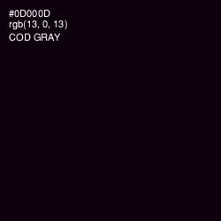 #0D000D - Cod Gray Color Image